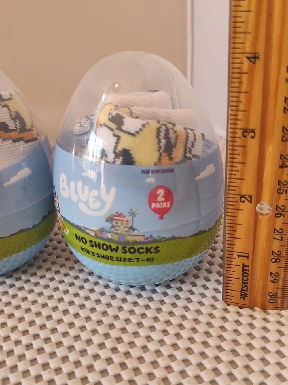 Bluey Toddler Size 7-10 No Show Socks 6 Pairs NWT Egg Container Easter
